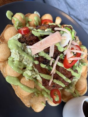 Fried Mochiko Chic-Kanu & bubble waffle   at Kanu Poké in Shrewsbury