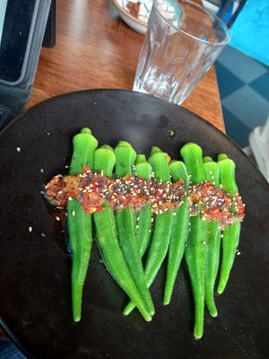 Chilled okra at Kanu Poké in Shrewsbury
