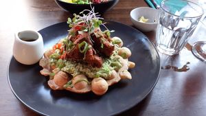 Mexican bubble waffles at Kanu Poké in Shrewsbury