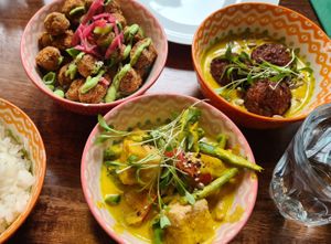 3 of our 6 dishes, so good! at Kanu Poké in Shrewsbury