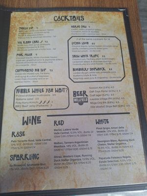 Alcoholic drinks at Kanu Poké in Shrewsbury