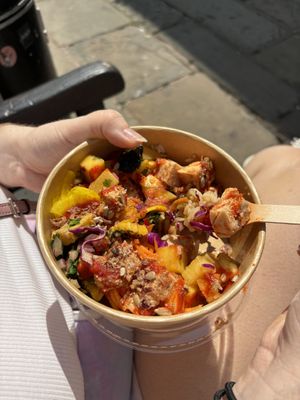 Chilli tofu and pineapple poke bowl   at Kanu Poké in Shrewsbury