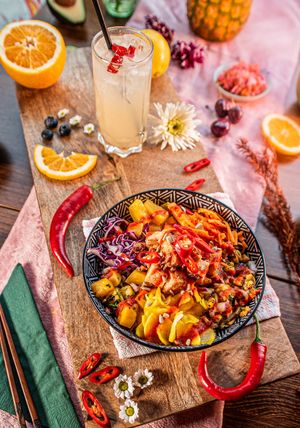 Spicy Phoenix Poké Bowl at Kanu Poké in Shrewsbury