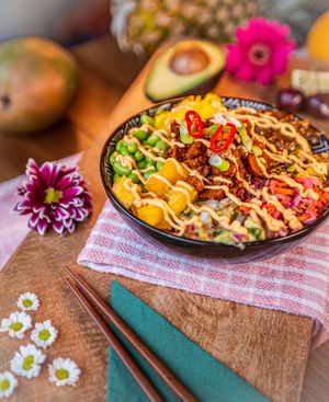 Mexicana Poké bowl at Kanu Poké in Shrewsbury