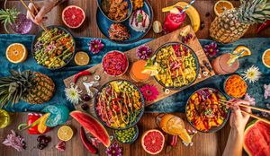 A collection of some of our poké bowls, other mains, sodas & cocktails at Kanu Poké in Shrewsbury