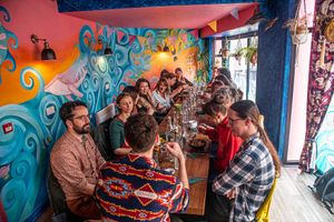 Large Party upstairs at Kanu Poké in Shrewsbury