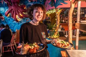 Catlyn Serving food at Kanu Poké in Shrewsbury