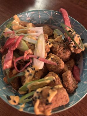 Popcorn chicken  at Kanu Poké in Shrewsbury