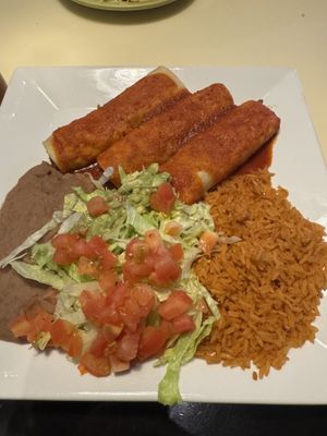 Vegan enchiladas with jackfruit “birria"  at Poco Loco in Toledo