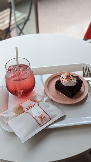 Brownie, Soda and Cherry cookie at OVGO B.A.K.E.R. - Meiji st. in Tokyo