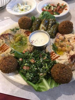 Vegetarian platter  at Aladdin Pita in Merrillville