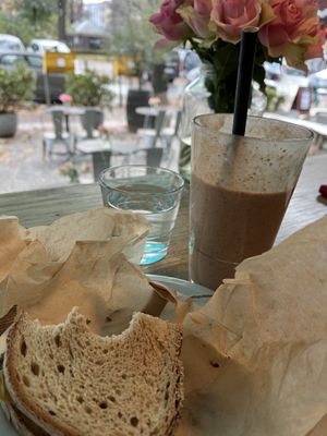 Sandwich and smoothie   at Coffee Drink Your Monkey in Berlin