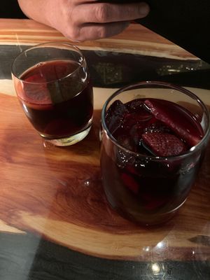 Homemade Sangria and rum.  😋  at Renee's Organic Oven in Tucson