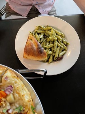 Penne pasta + Vegan Bread  at Renee's Organic Oven in Tucson