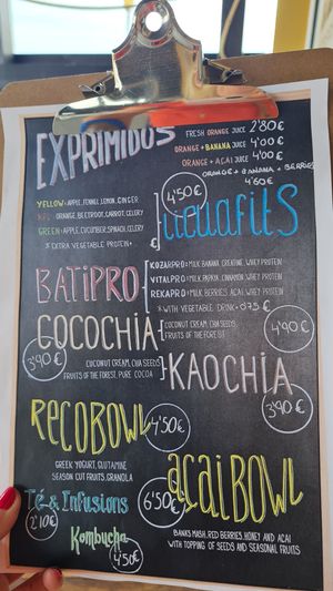 Carte at Profit Cafe in Fuerteventura