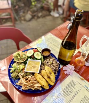 Vegan plate. YUMMY  at Cafe Tico in Tamarindo
