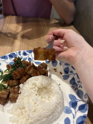 Vegan pork pad kra pai  at The Coffee Club in Ao Nang