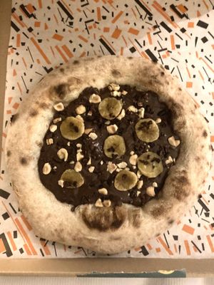 Xoyo one chocolate pizza pudding (super yummy!)  at Freezza in Barcelona