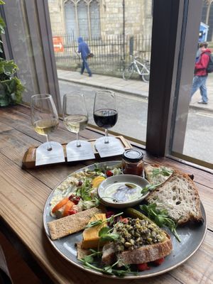 Vegan flight  at Pairings Wine Bar in York