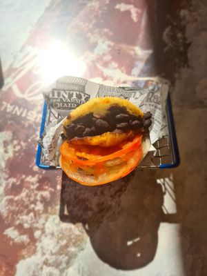 Vegan arepa at Gocharepa in Tenerife