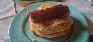 Bacon and maple buttermilk pancakes at Grind House Bawtry in Doncaster