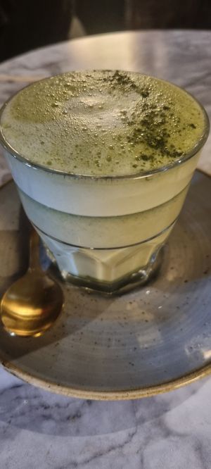 Matcha latte at Grind House Bawtry in Doncaster