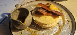 Bacon and maple pancakes at Grind House Bawtry in Doncaster