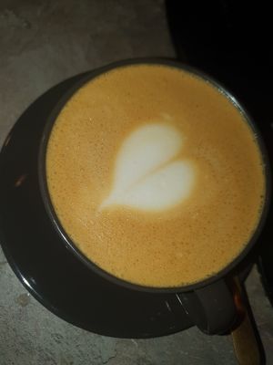 Delicious oat milk latte at Grind House Bawtry in Doncaster