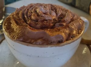 Special black forest hot chocolate at Grind House Bawtry in Doncaster