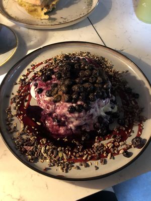 Blueberry pancakes   at Grind House Bawtry in Doncaster