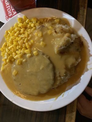 Salisbury steak meal - my partner who isn’t vegan but eats mostly plant based raved about this.  at Jordan's Homeside Pub in Hamilton