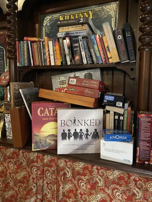 Games and books  at Jordan's Homeside Pub in Hamilton