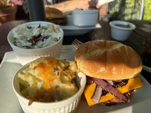 Impossible vegan smash burger   at Jordan's Homeside Pub in Hamilton
