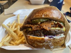 BBQ Brisket burger  at Native Foods in Lone Tree