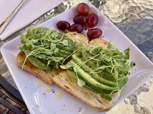 The “basic” avocado toast (they have several options) - it was perfect!  at Spice of Life in Paso Robles