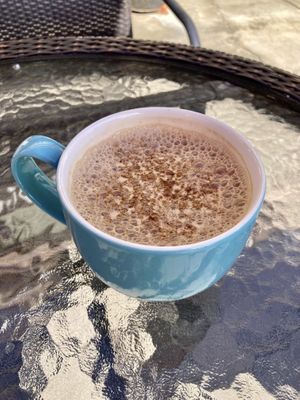 My Chai latte with oat milk - so warm, smooth, and comforting  at Spice of Life in Paso Robles