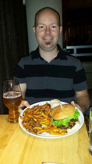 Burger végétalien le Veganator at Chez Victor - St Jean in Quebec