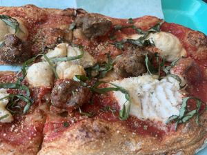 Meatball parm pizza  at Florish in Tampa