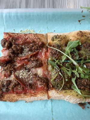 1/2 “Meat” lovers 1/2 pesto   at Florish in Tampa