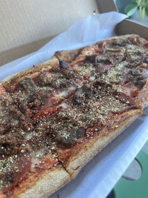 Closer image of the vegan meat lovers at Florish in Tampa