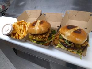 Burgers & fries at It's Food in Fort Worth