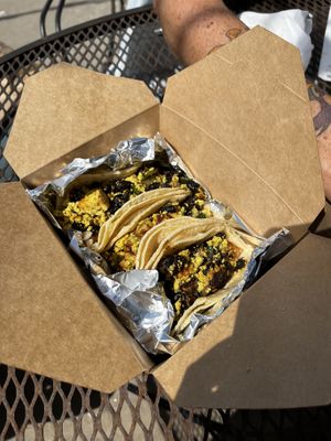 Breakfast tacos  at It's Food in Fort Worth