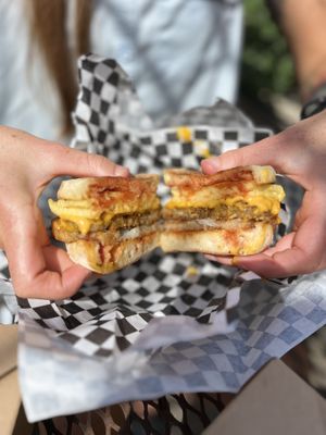 Breakfast sandwich  at It's Food in Fort Worth