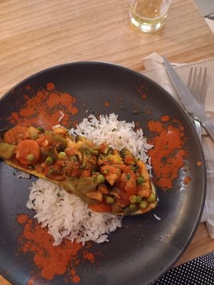 Veggie filled zucchini at La Favorita Bar in Alicante