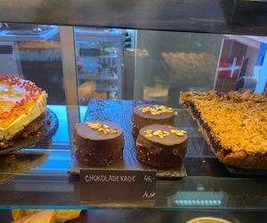 Delicious vegan chocolate dream!  at Freddy's Cafe in Kolding