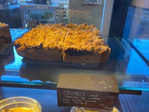 Vegan crumble, yummi!  at Freddy's Cafe in Kolding