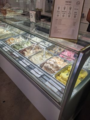 Selection of Ice Creams. at Artico Gelateria in Milan