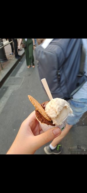 Chocolate and salted Almond at Artico Gelateria in Milan