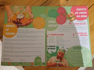 Menú at A Tropicana - Sorvetes na chapa in Sao Paulo