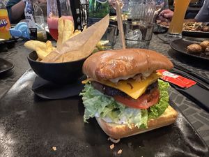 Vegan trygle burger  at Negre in Mallorca
